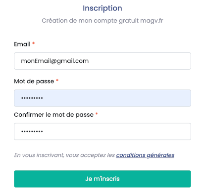 Formulaire inscription maGV.fr